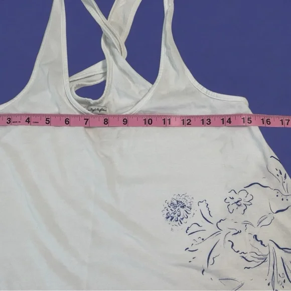 American Eagle Outfitters White Floral Tank Top - Picture 6 of 10